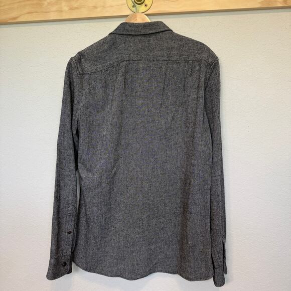 Men's J. Crew Jeans Gray Slim Fit Tweed‎ Button Down Size Medium - Picture 7 of 7